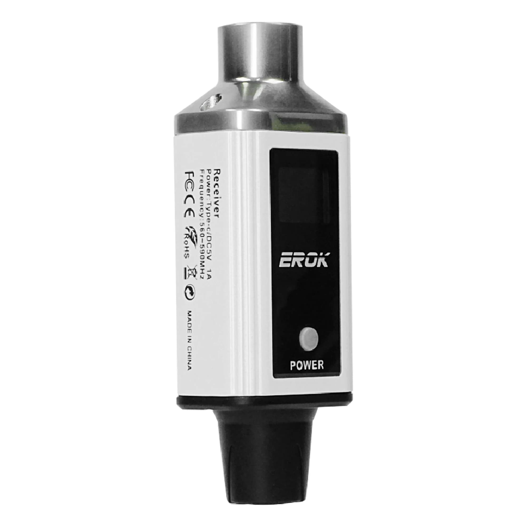 Sistema di conversione wireless per microfono EROK Spina XLR Supporta l'adattatore per microfono Phantom Power 48V Batteria incorporata UHF Trans