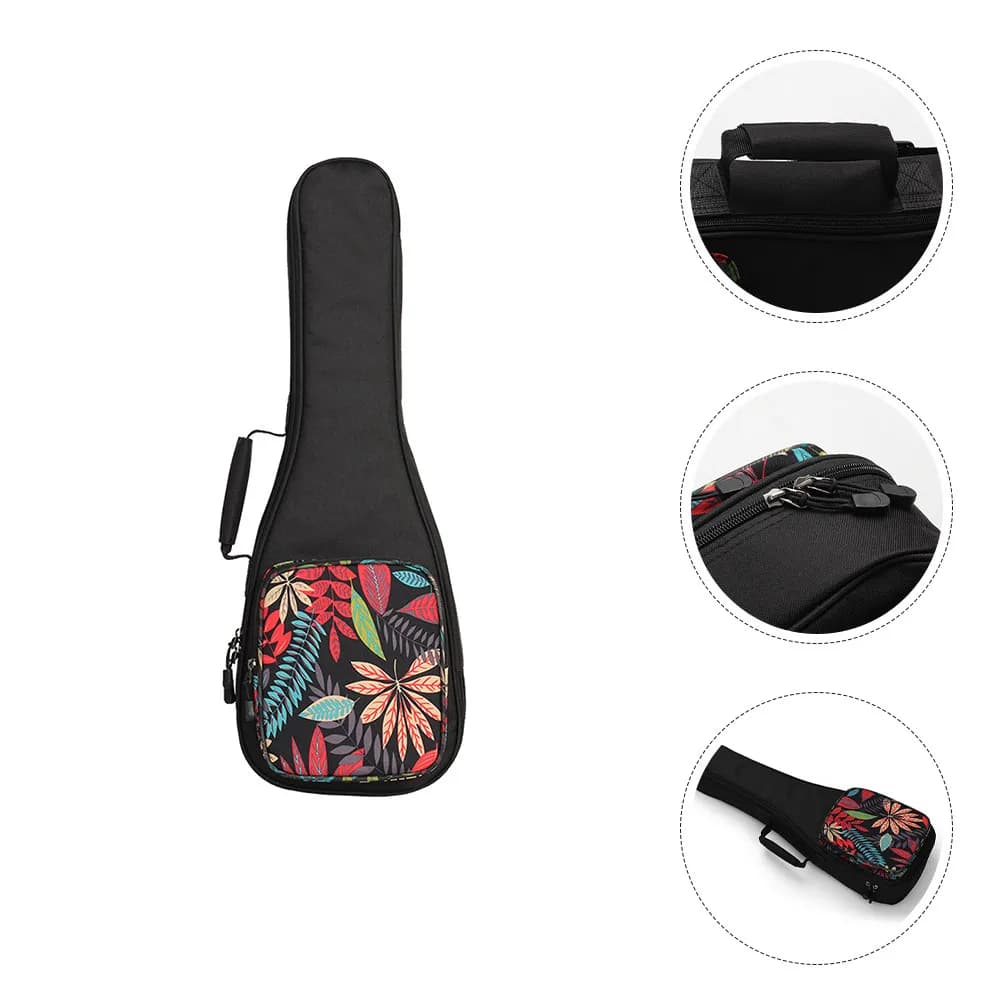 Borsa per Ukulele da 23-24 Pollici, Custodia Portatile con Imbottitura Spessa, Doppie Cinghie a Spalla, Leggera, per Strumento Musicale
