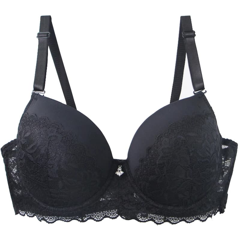 DaiNaFang Reggiseni push up per donna Traspirante Lift Lace Trim CDE Cup Intimo Nero Rosa Cachi Rosso Lingerie taglie forti