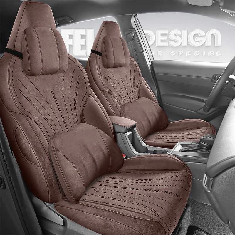 Car Special Seat Covers Full Set For Toyota RAV4 2026 Suede Seat Cushion Front Rear Seat Protectors Cover Car styling