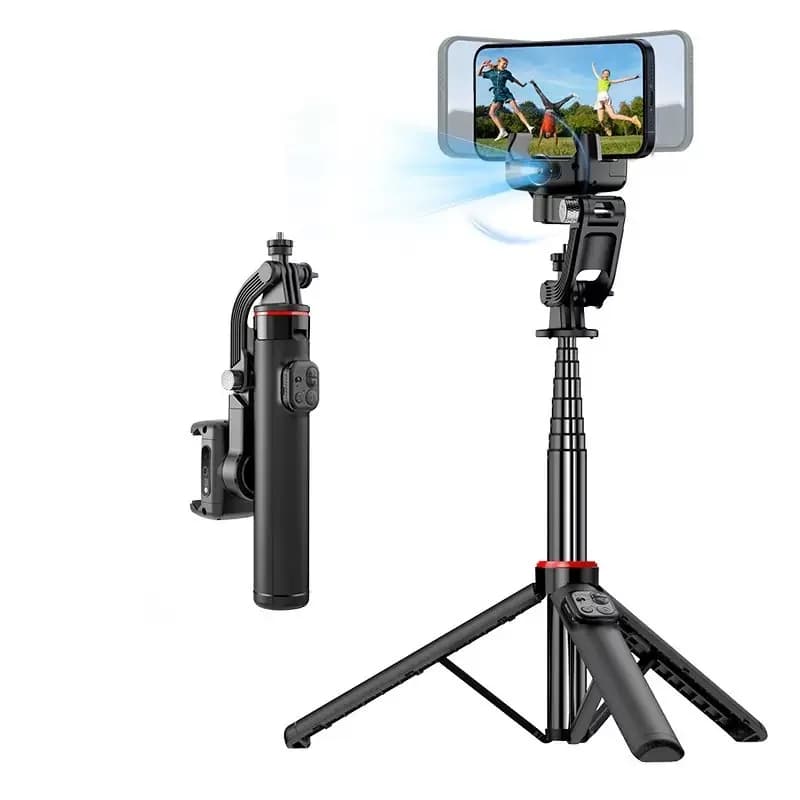 Intelligent Gimbal Stabilizer with AI Facial Tracking, Anti-Shake Selfie Auction with Tripod, 'Follow me' function for C22 Camera