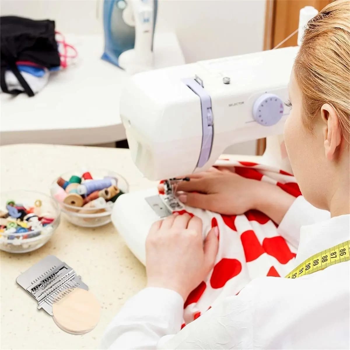 A56K Speedweve Small Mini Darning Looms, Wooden Looms Speedweve Type Weave Tool Knit Patch Kit for DIY Crafts Mending