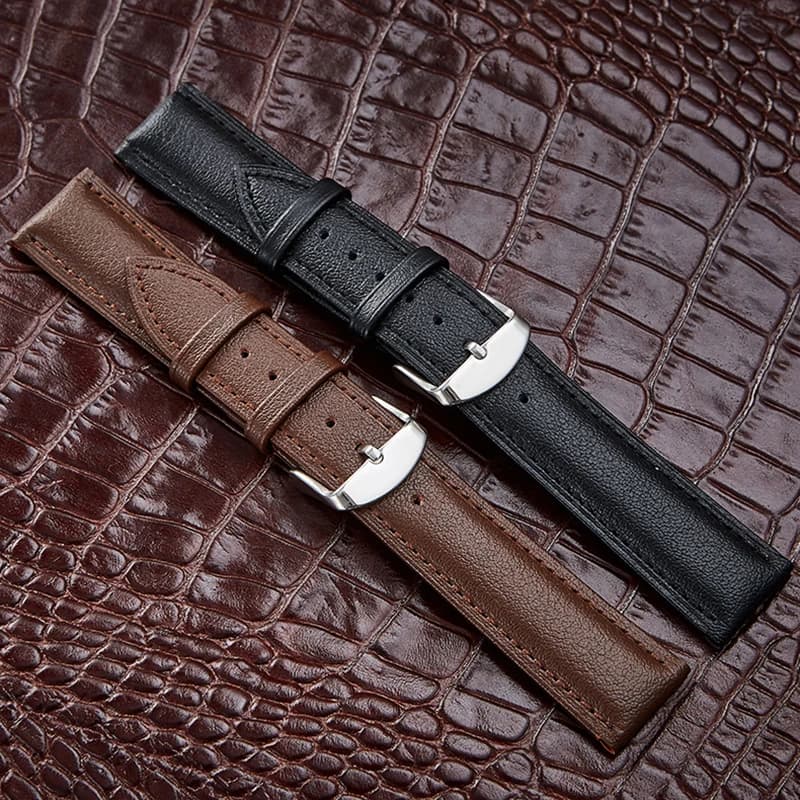 Cinturino per orologio 12mm 14mm 16mm 18mm 20mm 22mm 24mm pelle bovina impermeabile Maschio/femmina accessori per orologi cinturino intelligente UTHAI
