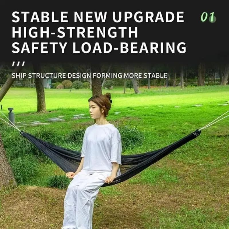 New Hiking Outdoor Duyan Ice Silk Hammock 180KG Camping Foldable Hammock Travel Hammock With Storage BagAcc