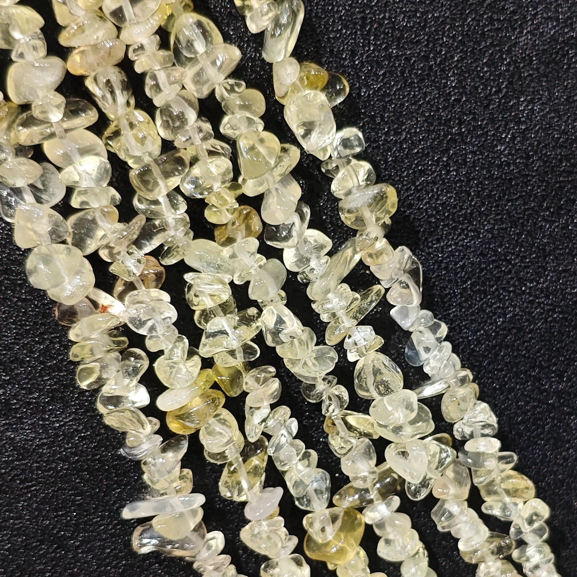 Irradiated Yellow Quartz Chips Loose Beads Wholesale Gemstone Nugget Long Strand for DIY Necklace Bracelet Crafts Design