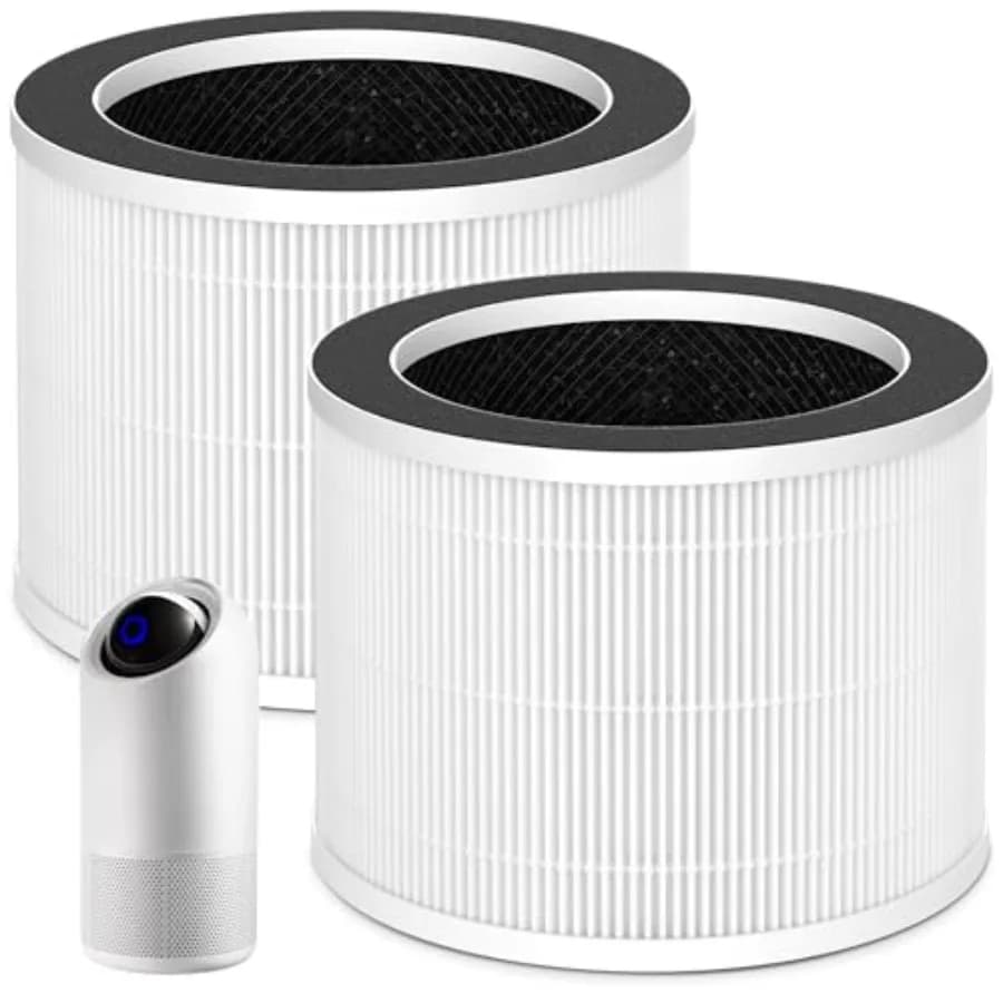 Filtro di Ricambio per Purificatore d'Aria Sterra Moon, Sistema di Filtrazione 3-in-1 True HEPA-3 per Peli di Animali, Odori, Fumo e Polvere