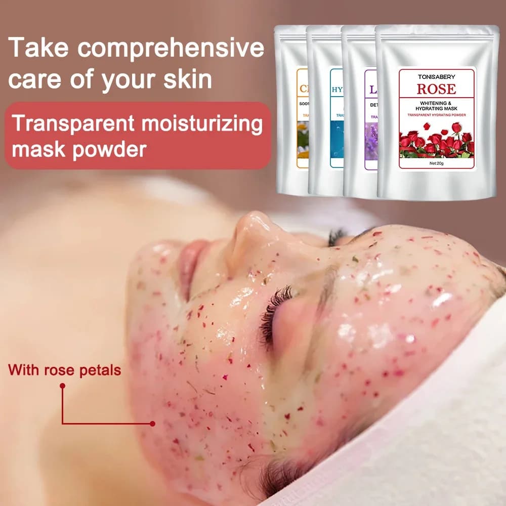 Idratante Salon SPA Soft Hydro Mask Powder Face Skin Care Whitening Rose Collagen Peel Off maschera facciale in gomma fai da te