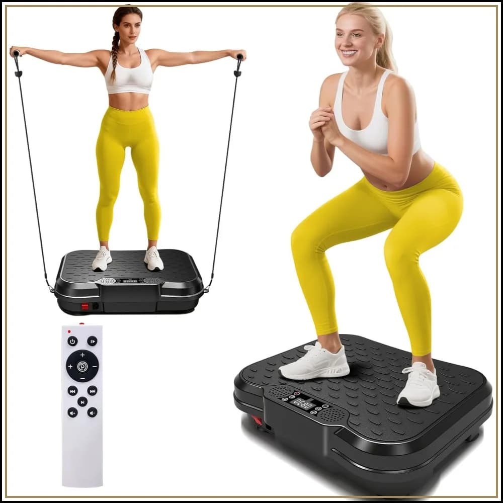 Vibration Plate Exercise Machine, 250 Speeds, 500 lbs Capacity for Weight Loss & Full Body Workout