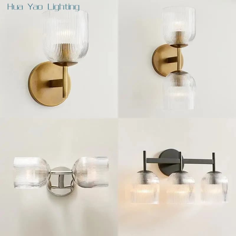 American Retro Mirror Front Wall Lamp Bedroom Bedside Lamp Living Room Corridor Staircase Balcony LED Nordic Lighting Fixture