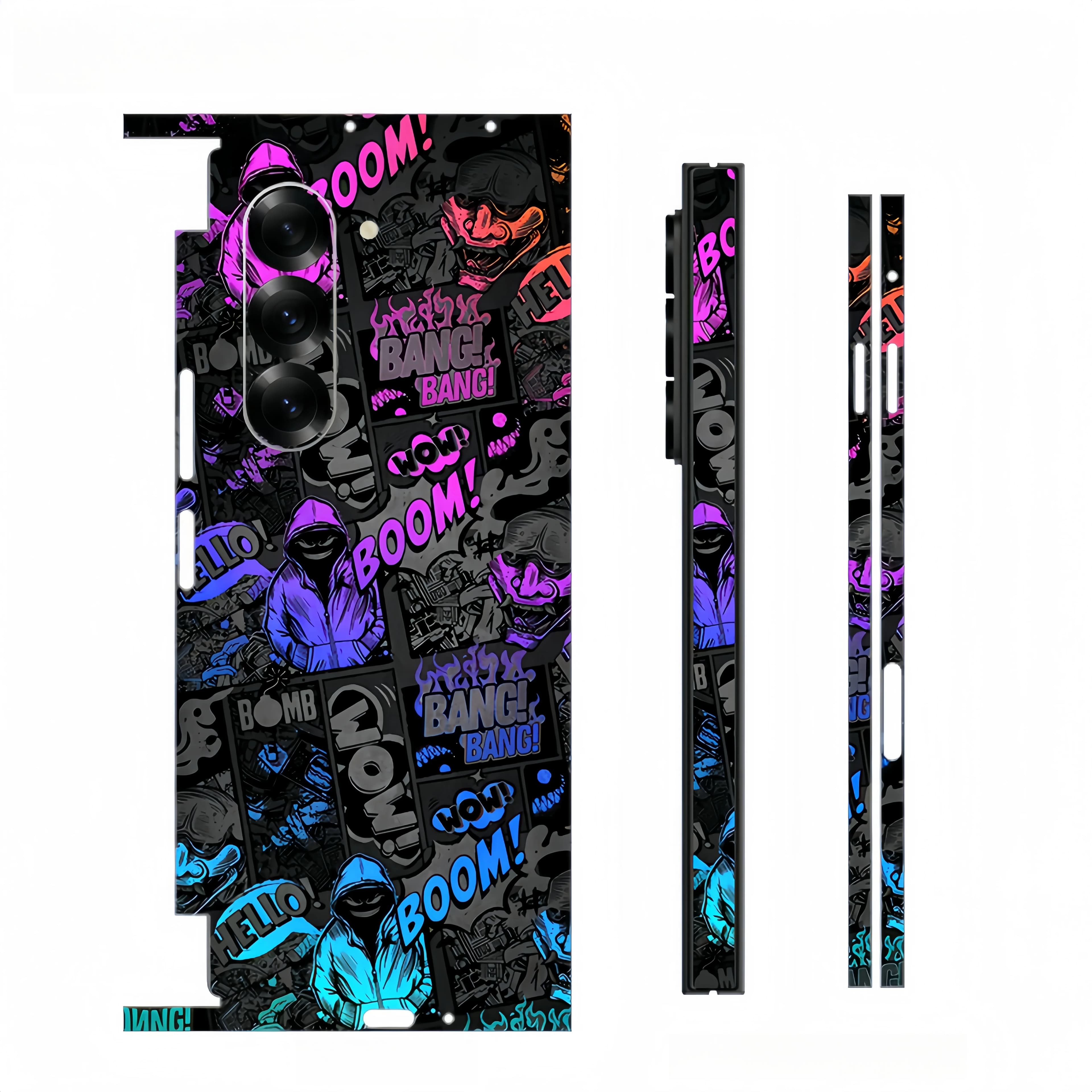 Decal Skin per Samsung Galaxy Z Fold6 5 4 3 7 Protezione schermo posteriore Cerniera Pellicola Cover Fold5 3M Wrap Adesivo opaco