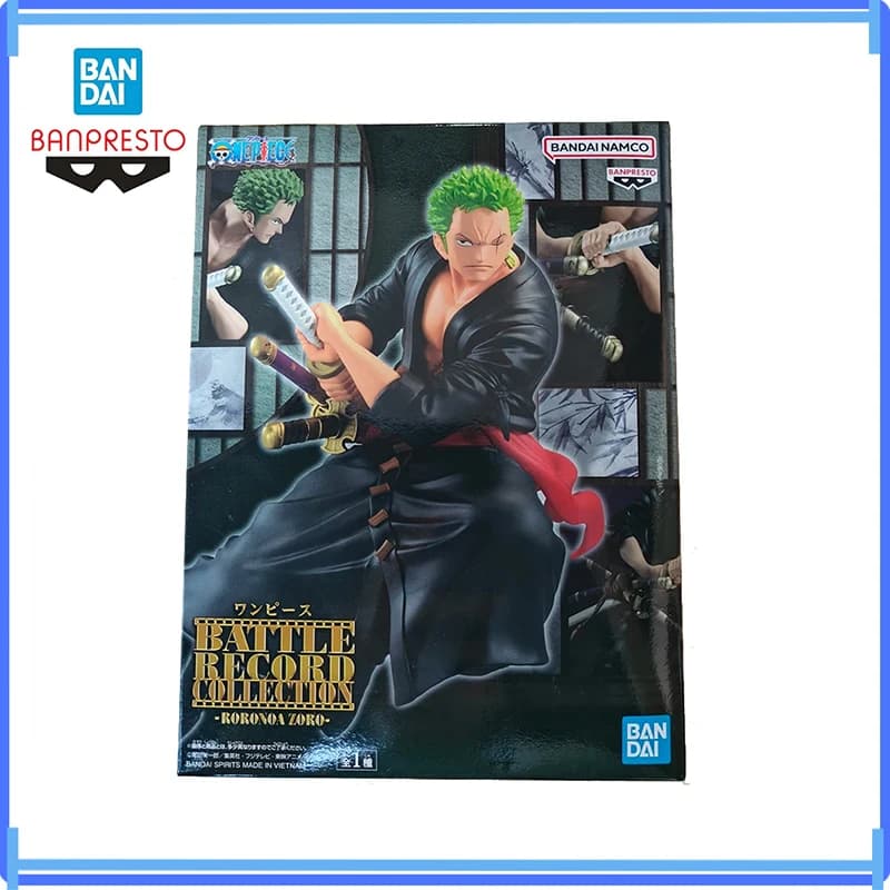 In Magazzino Originale Bandai Anime One Piece Battle Record Collection 17Cm Roronoa Zoro Action Figure Modello In Scatola Giocattoli Regali