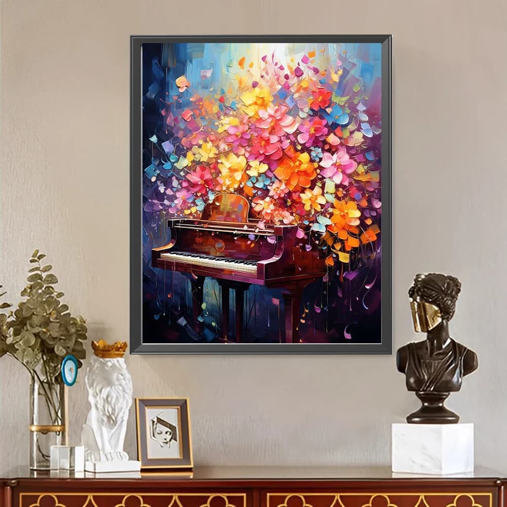 Paint By Numbers Kit On Canvas DIY Oil Art Flower Picture Home Wall Decor40x50cm (A)