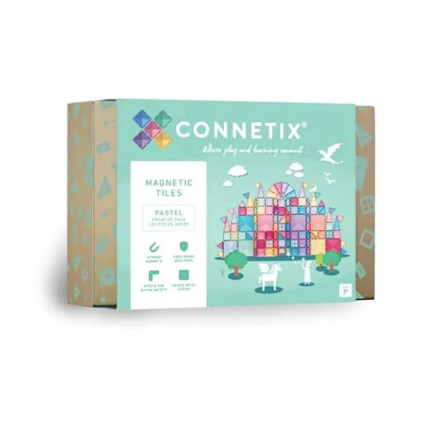 Piastrelle Magnetiche Pastello 120 Pezzi Set Creativo per Costruzioni in Plastica Morbida con Magneti Potenti Giocattoli Educativi