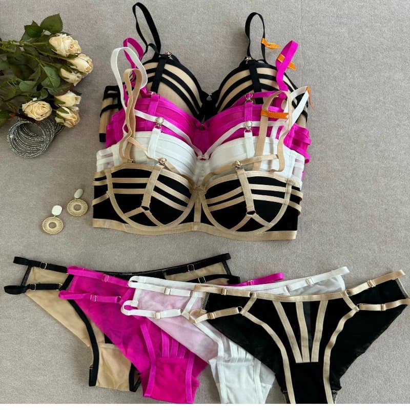 Nuovo Set Lingerie Donna Stile Europeo 2026 - Reggiseno Push-Up con Supporto, Ferretto Morbido e Design con Spalline che Nasconde il Volume Laterale