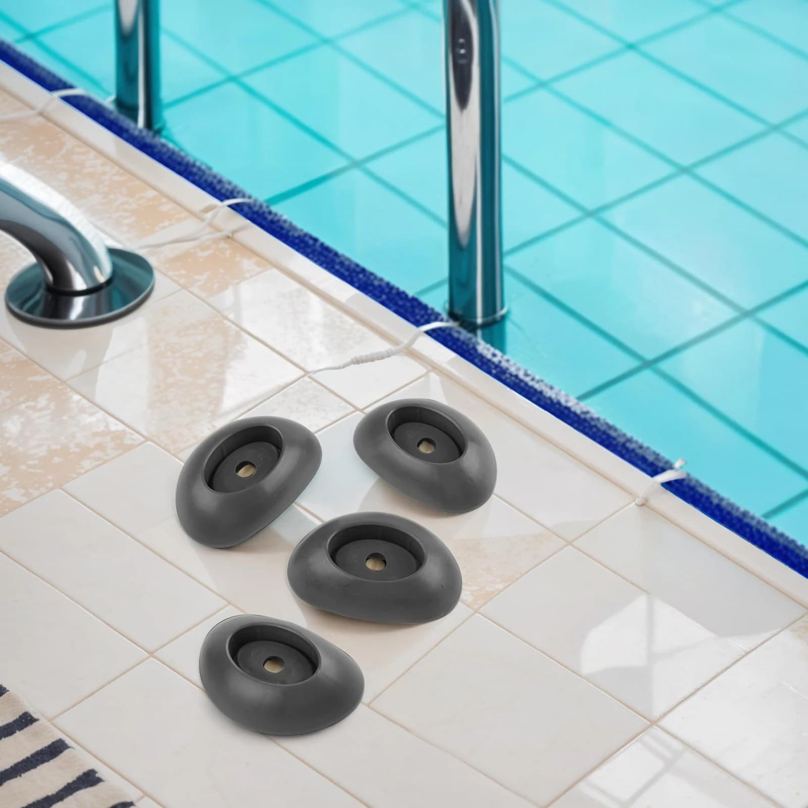 Accessories for swimming pools Leg end cap Oval bottom Spare parts in plastic material Swimming pools on the ground