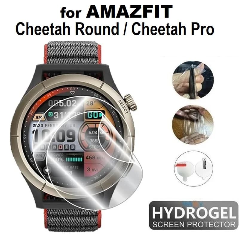10PCS TPU Hydrogel Screen Protector for Amazfit Cheetah Round / Cheetah Pro Smart Watch HD Clear Soft Protective Film