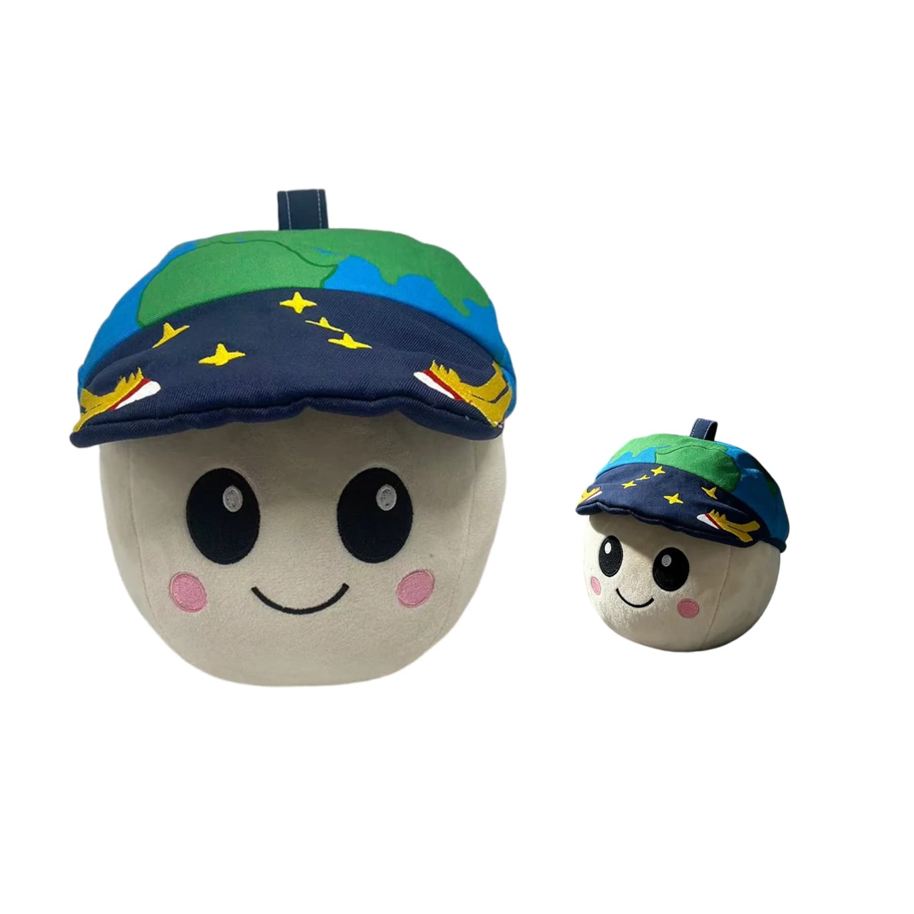 Peluche da 10 cm con cappello a forma di Terra stellata, morbida bambola a forma di Luna per bambini, regalo a tema spaziale