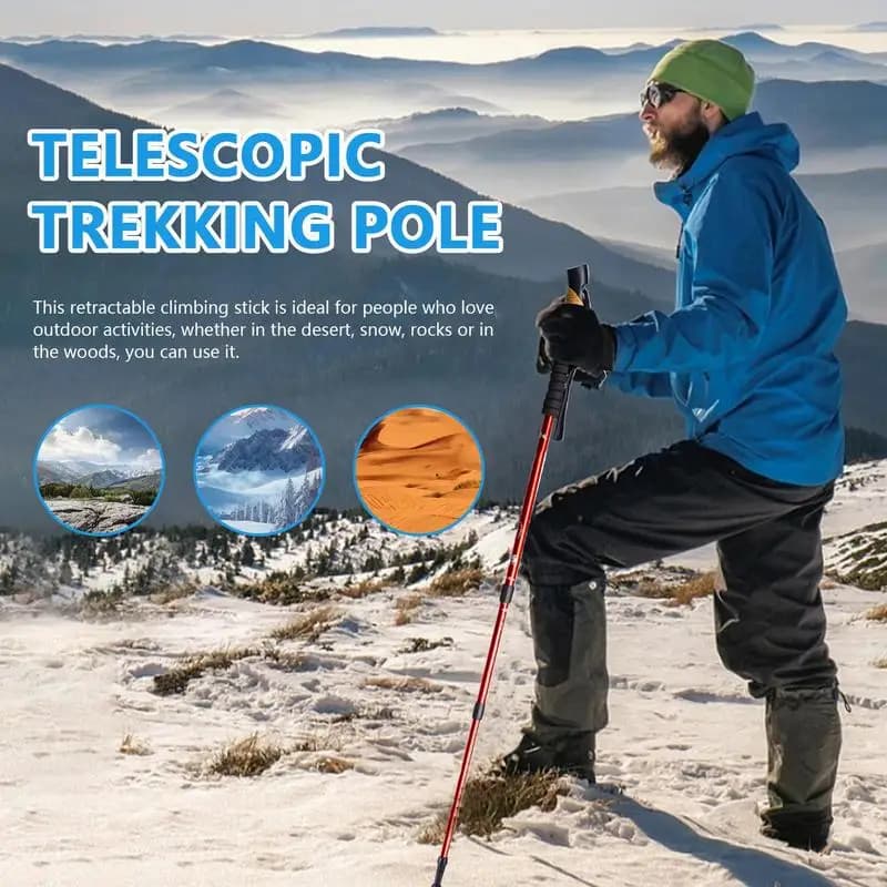 Trekking poles Walking poles Ergonomic and comfortable multifunctional tool Walking poles for racing, climbing, mountaineering, skiing