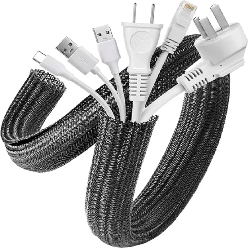 1M 3M 5M Braided Cable Sleeve Nylon Cable Case PET Cable Sleeves PC TV desk cable thread cable protection Cable wrap cover