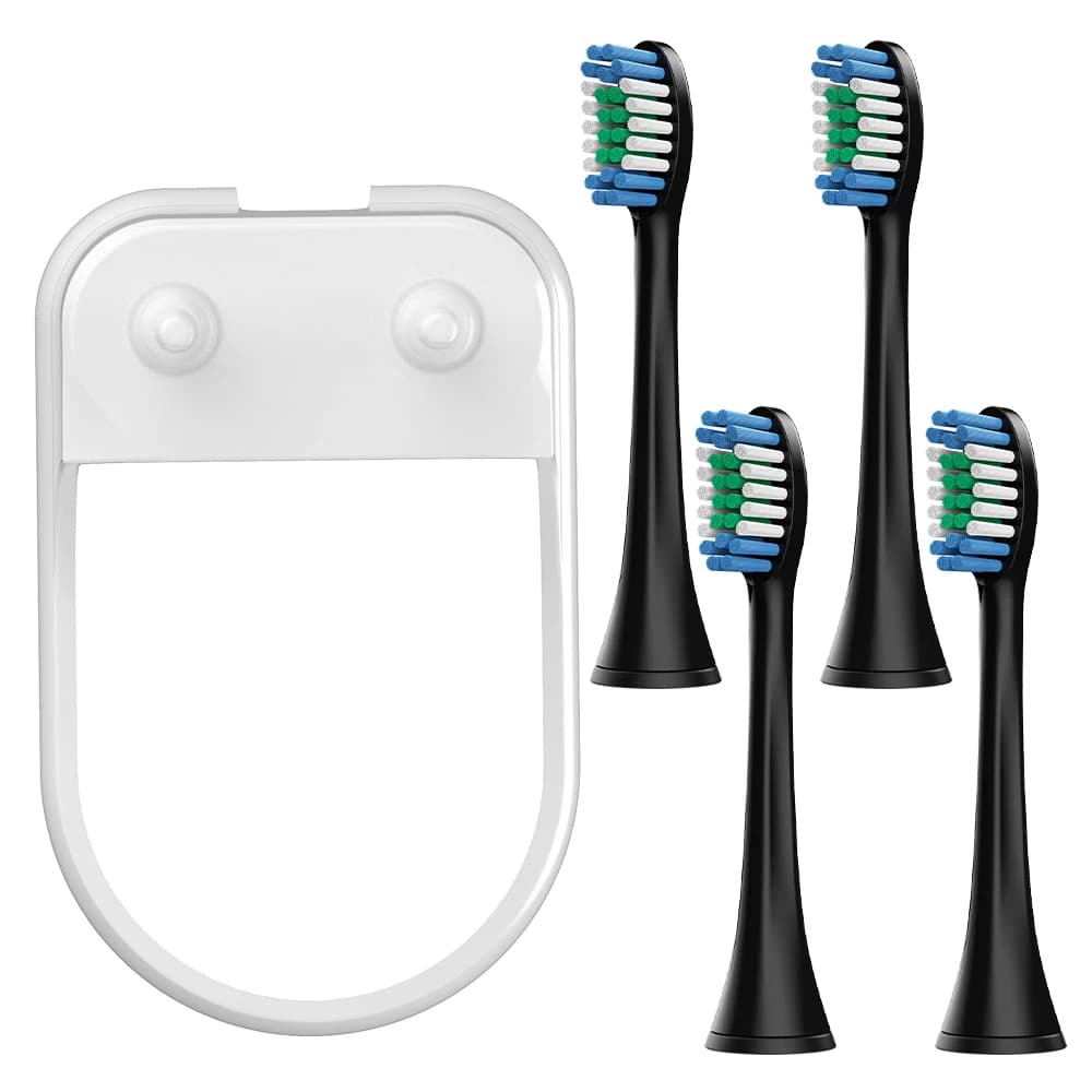 4x Testine di ricambio professionali e supporto per testine di spazzolini compatibili con lo spazzolino elettrico Philips Sonicare