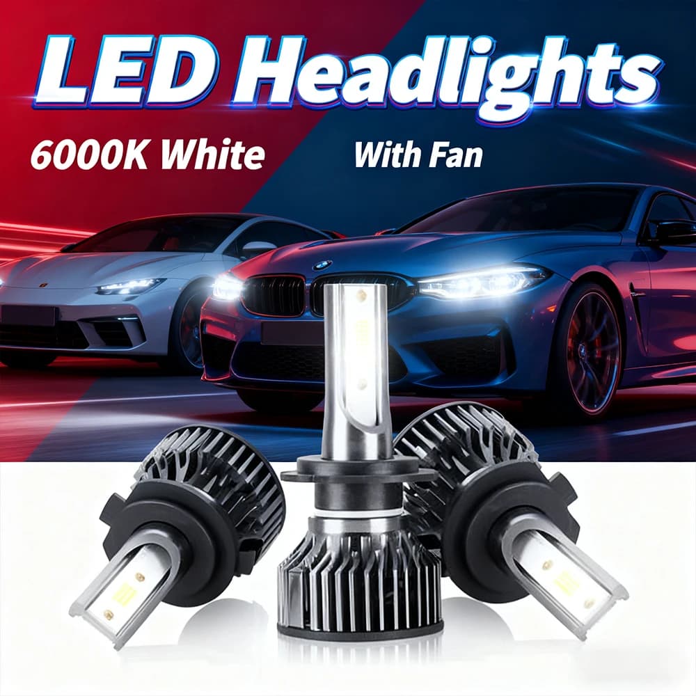 2x Faro LED 280W LED H4 H7 H1 H11 H8 9005 9006 HB3 HB4 H9 9012 HIR2 H13 9004 9007 9008 6000K Fendinebbia Mini Diodo 12V