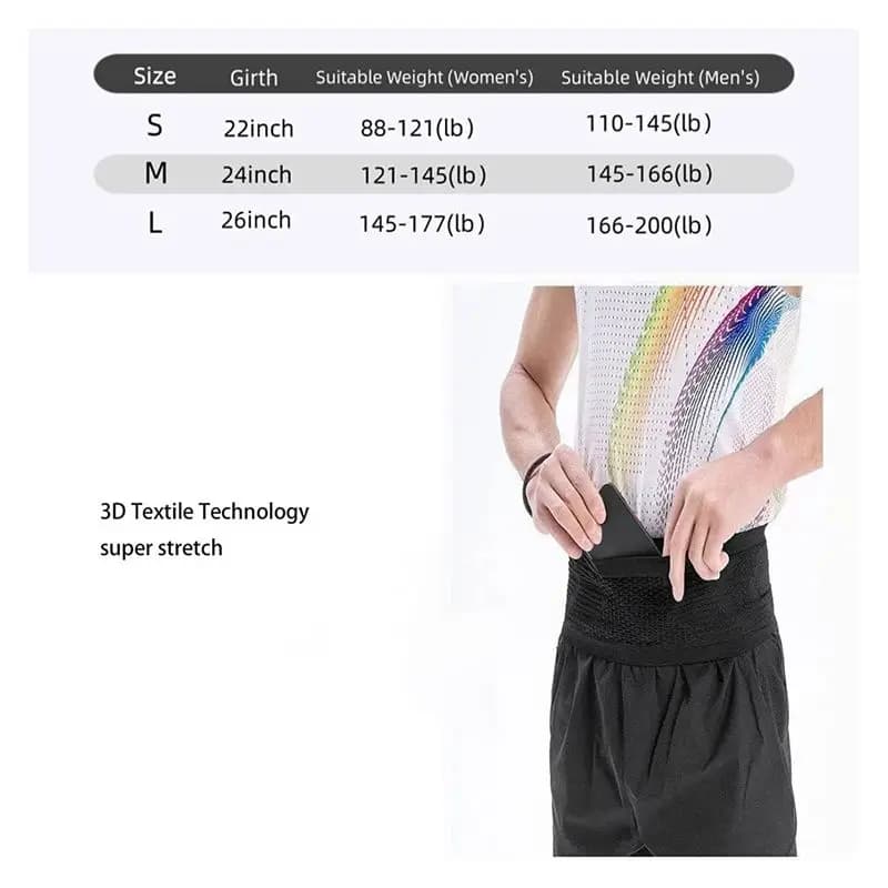 Happy New- Running Belt,Running Fanny Pack Mobile Phone Holder,Fanny Pack for Travel and Cycling Workouts,L Grey