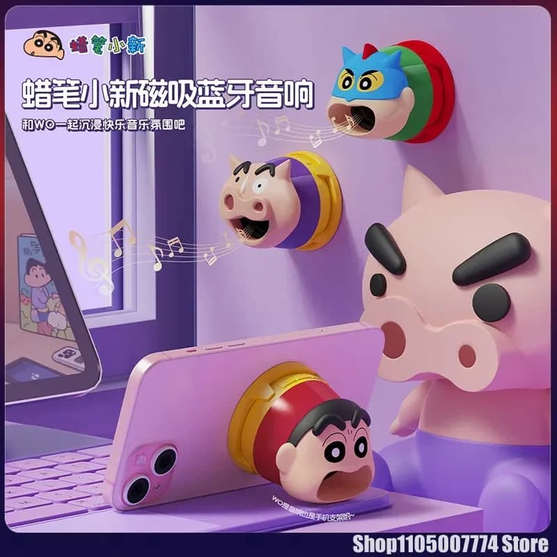 Souls Peripheral Gift Pastel Shin-Chan Speaker Bluetooth Magnetic Mini Table Speaker Portable Speaker Toys Party Gifts