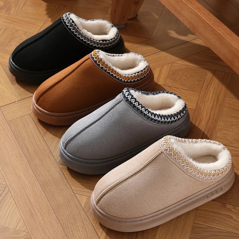 Women's New Fashion Soft Platform Slippers 2025 Women's Winter Shoes Hot Cotton plush Women's Comfort Unisex Non-slip Slippers
