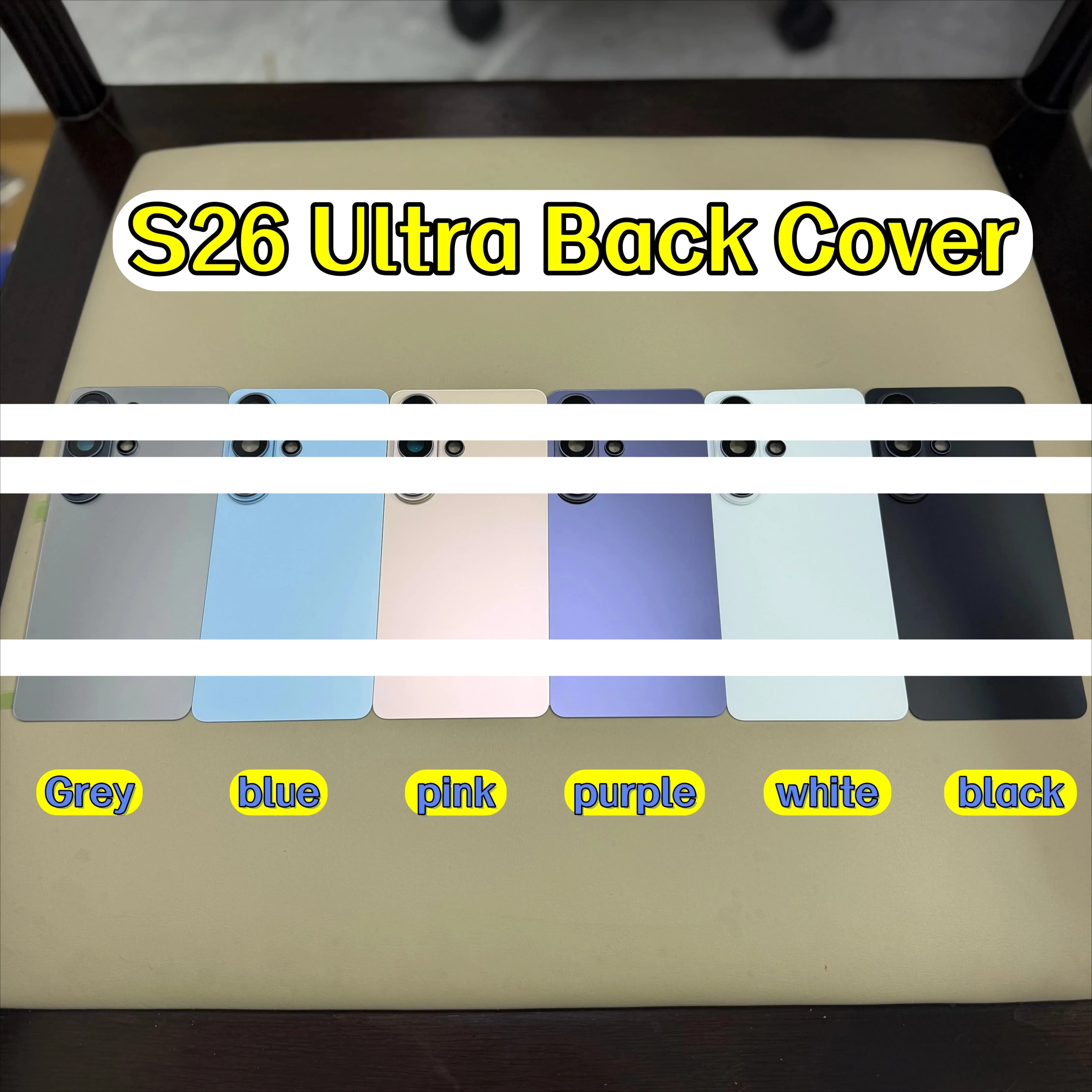 1PCS S26Ultra Housing For Samsung for Galaxy S26 Ultra S948 Battery Back Cover Repair Replace Door Rear Case + Camera Lens