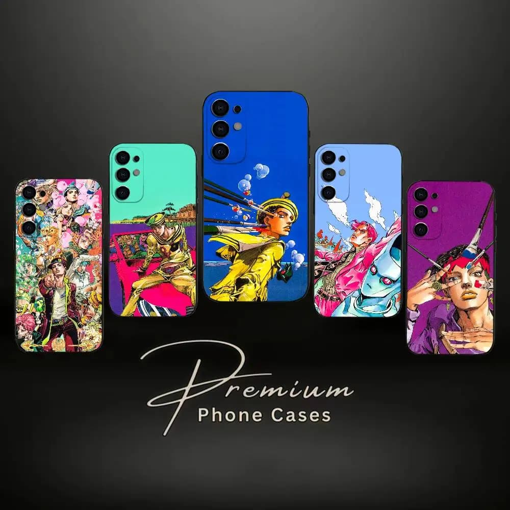 Custodia per telefono JOJOS B-Bizarres Adventures per Samsung S25, S24, S21, S22, S23, S30, Ultra, S20, Plus, cover morbida in silicone nero