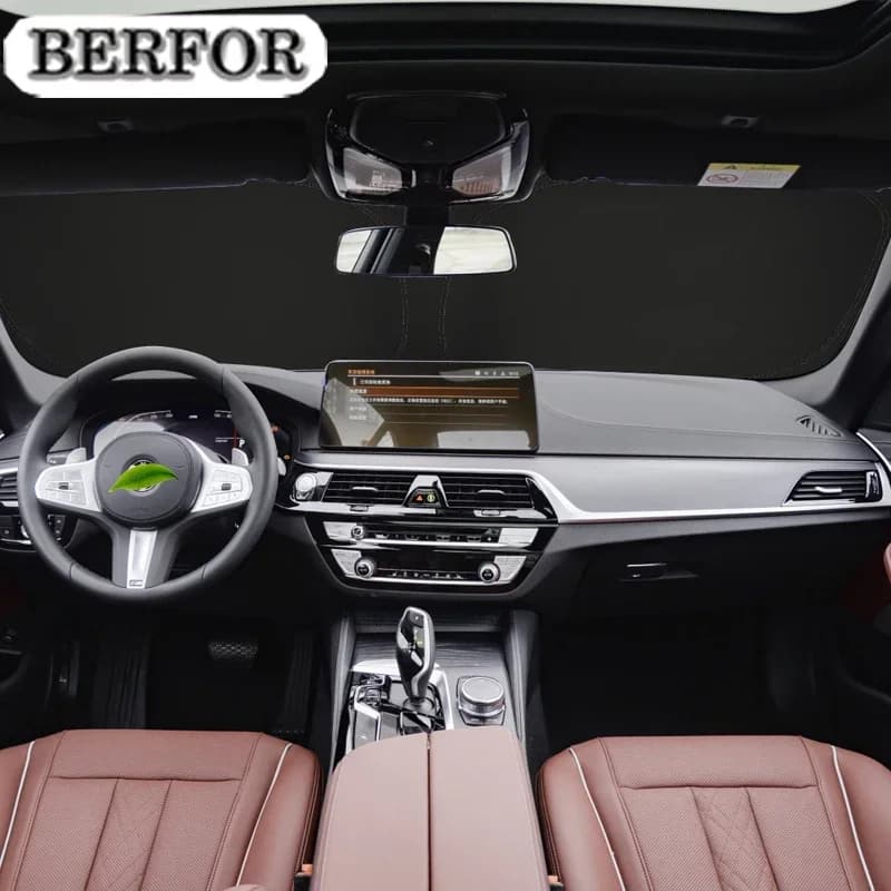 Per BMW Serie 5 G30 G38 2017-2023 Auto Nano-Isolat Parabrezza Parasole Finestra Anteriore Parasole Visiera Accessori Per Interni Auto
