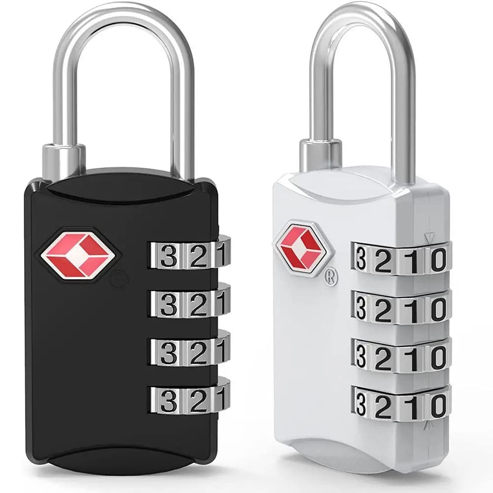 Lucchetto Impermeabile Portatile con Codice, Lucchetto Doganale TSA, Lucchetto Intelligente a Combinazione con Cavo in Acciaio
