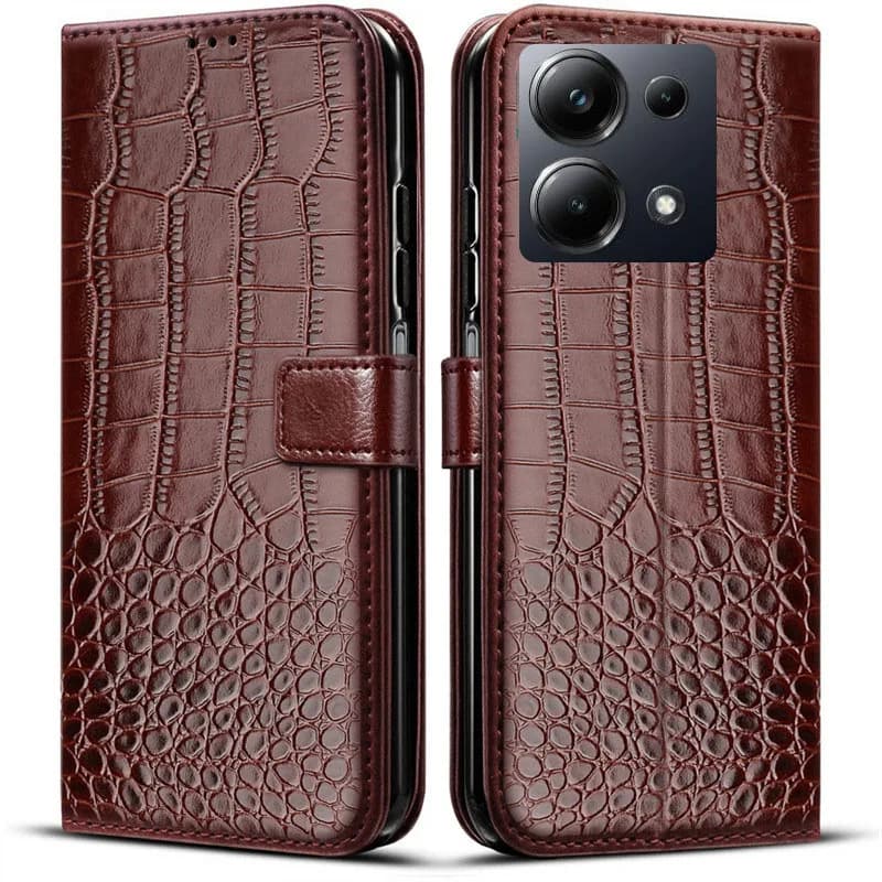 POCO M6 PRO 4G custodia in pelle di lusso Retro Skin Wallet Book Holder Flip Cover per Xiaomi POCO M6 PRO 4G Phone Funda Bags