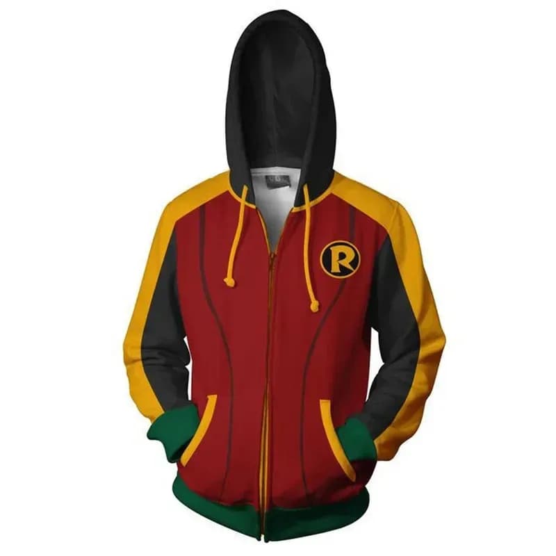 Anime Teen Titans Go Felpa con cappuccio Robin Costume Cosplay Autunno Primavera Felpa Uomo Donna Pullover Giacca Cappotto Top JF786b;4.f'7;j,3'