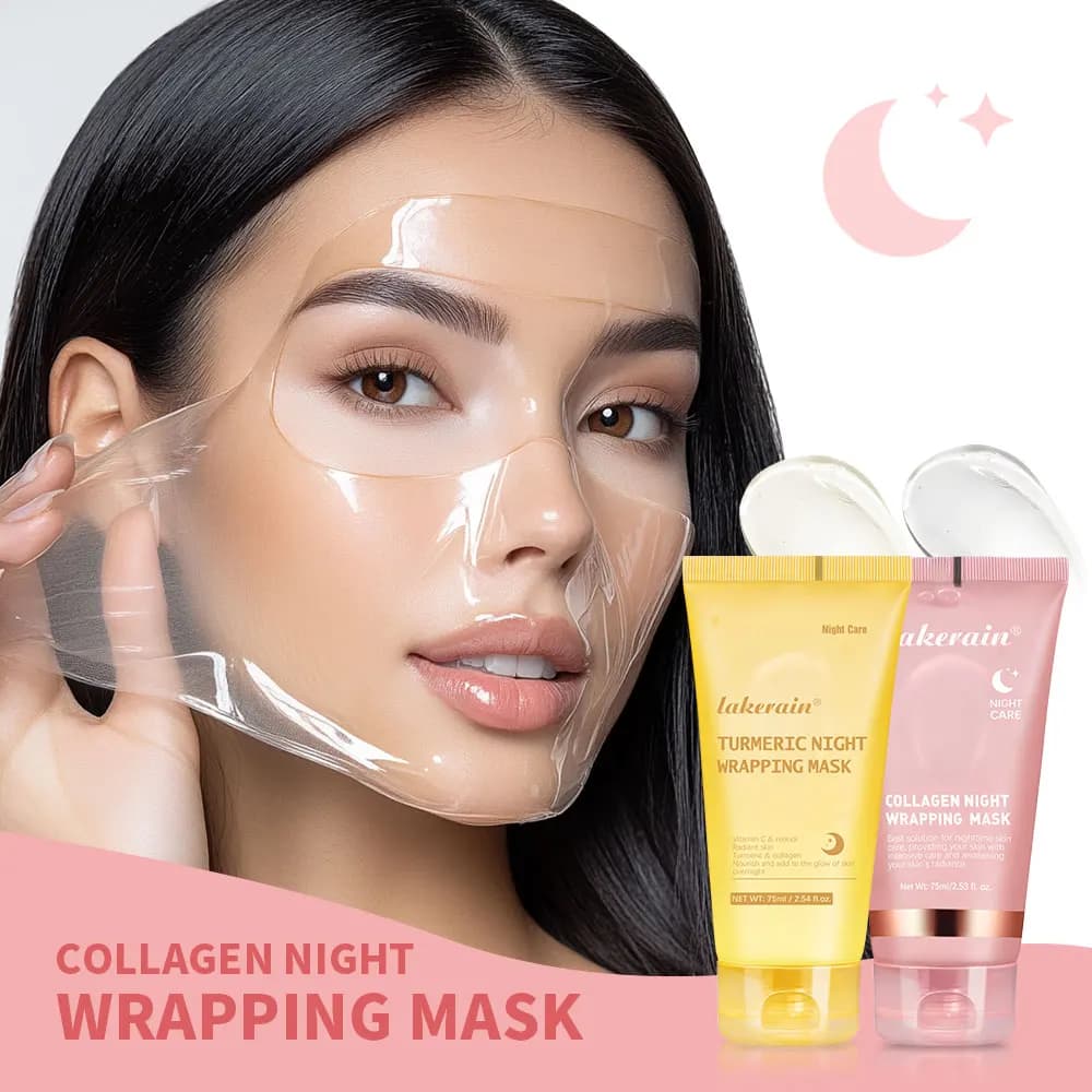 Collagen wrap mask and brush set Ringiovanimento Hydrating Lighting Mask for Korean face Create a face mask with elasticity of bright skin