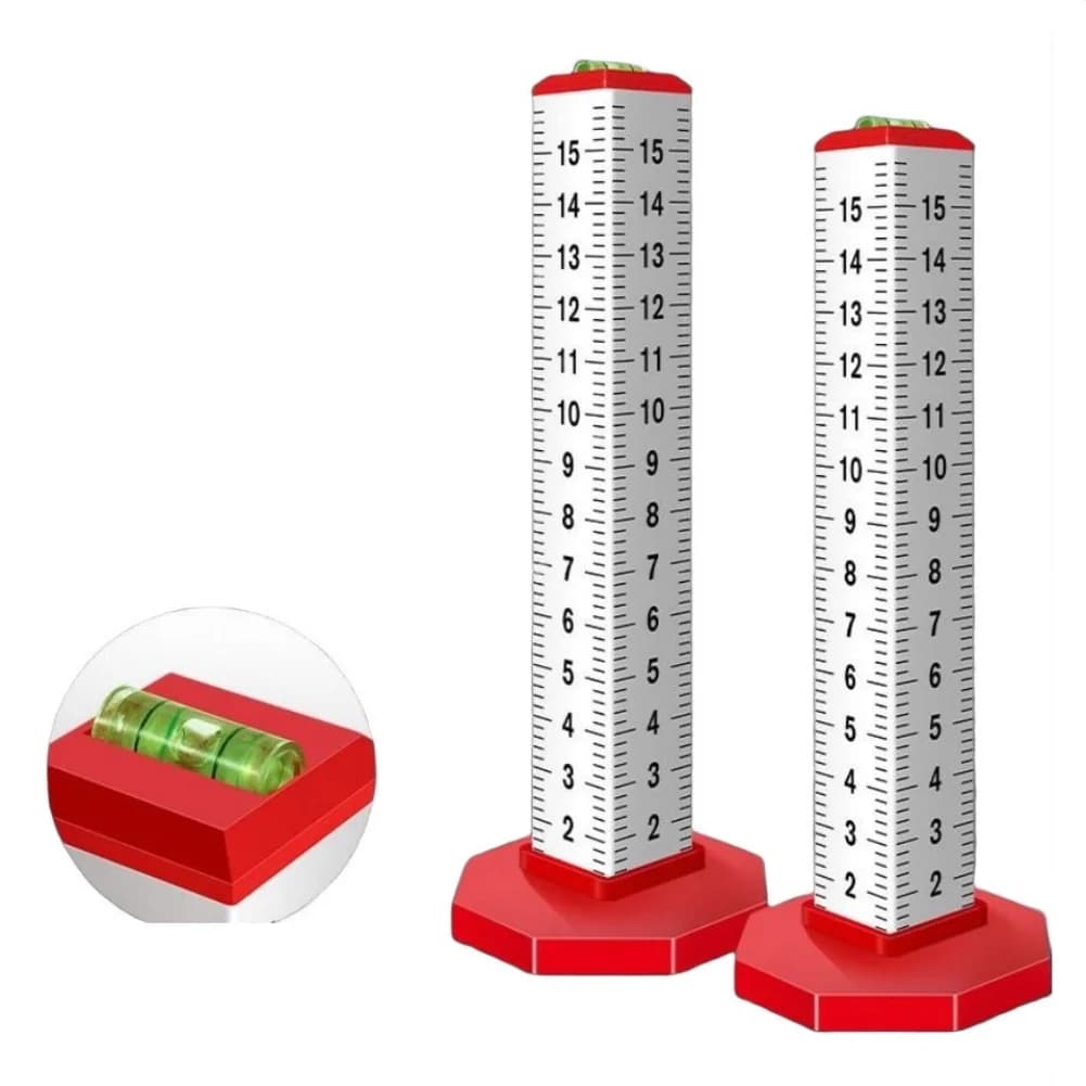 2 pezzi di righello di livellamento a soffitto sospeso con chiglia in acciaio leggero, righello di livello di altezza uguale, strumenti magnetici per la posa di piastrelle