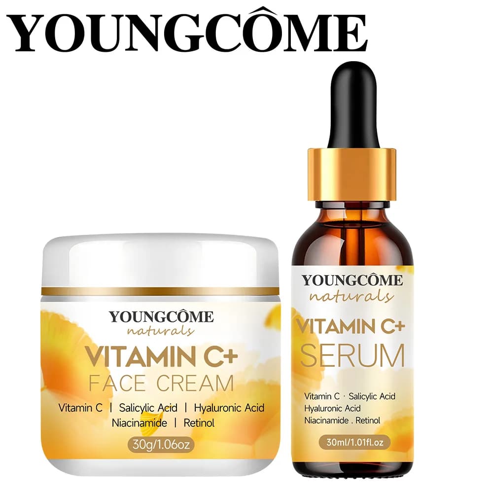 YOUNGCOME Vitamin C Whitening Cream Anti Aging Hydrating Cream Face Retinol Cream Hydrating Cream Face Skin Care Essence Sets Serum