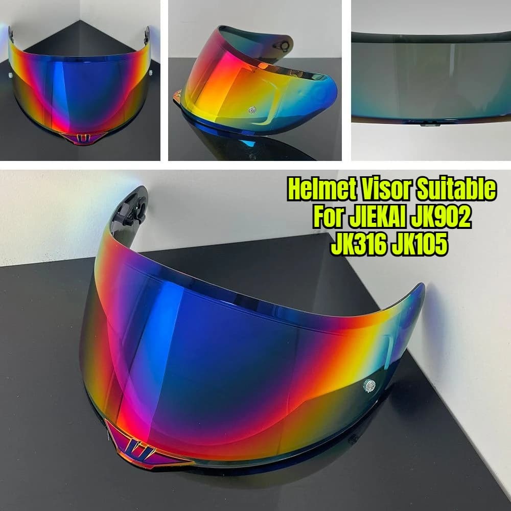 Visiera Adatta per JIEKAI JK902 JK316 JK105, Schermo Facciale, Parabrezza, Protezione Solare Anti-UV, Accessori per Casco, Visiera Moto
