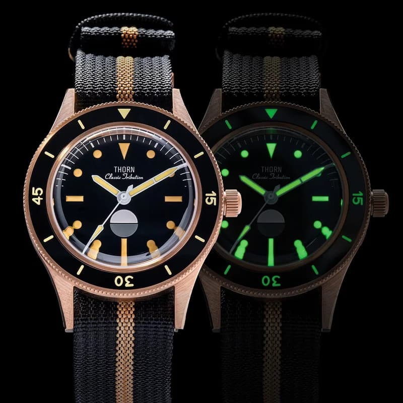 THORN Orologio automatico da uomo 40MM Orologio da polso meccanico in bronzo Diver 20Bar Impermeabile C3 Specchio zaffiro luminoso NH35 Militare