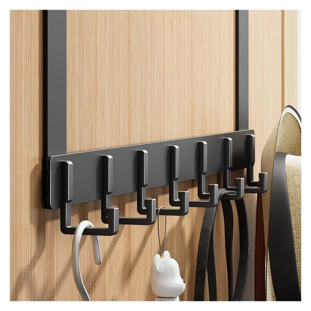 Ganci appendiabiti da porta con 6 ganci, porta cappelli, asciugamani, organizer per casa, bagno e cucina