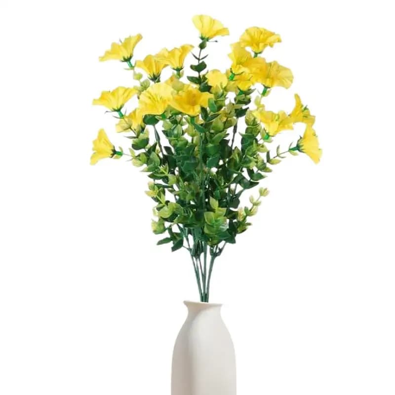Piante artificiali finte Petunias finte Piante colorate eterne simulate resistenti ai raggi UV per fioriera da giardino con portico