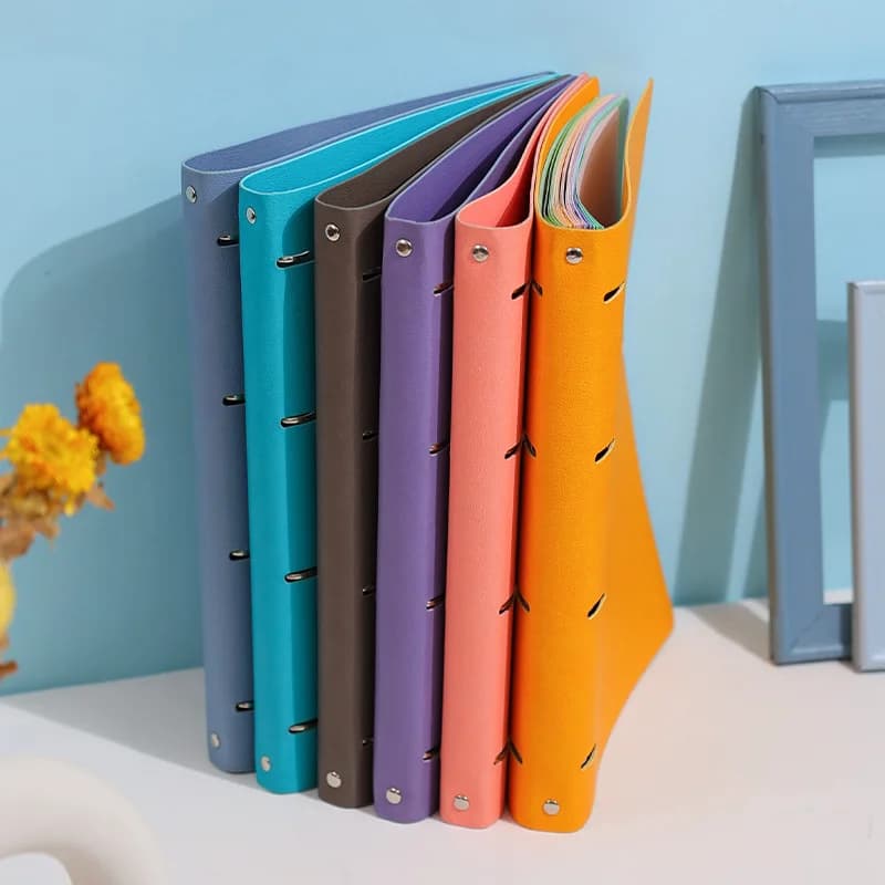 Nuovo raccoglitore per notebook in pelle PU A4, copertina ricaricabile con anelli a 3/4 per carta A4, raccoglitore per agenda personale