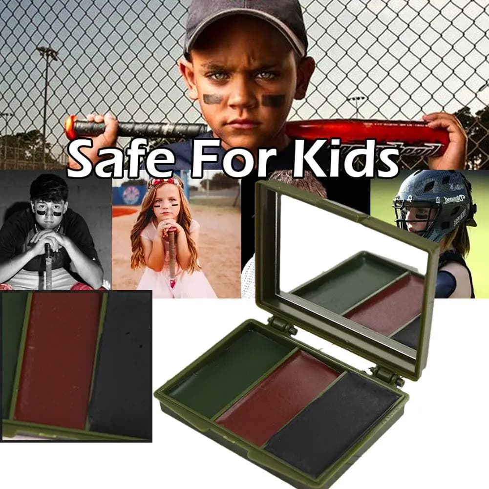 Kit di trucco mimetico tattico a 3 colori per esterni, per CS, campo, militare, olio per trucco, per caccia, allenamento di calcio, 1/3/5 pezzi