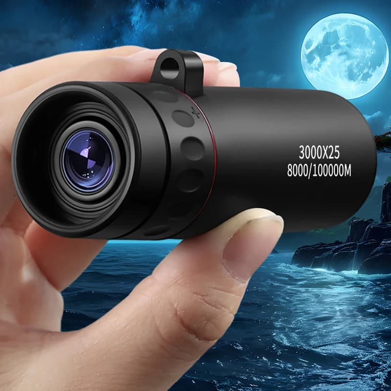 Telescopio monoculare professionale per adulti HD a lungo raggio 3000x25 e mini telescopio portatile per campeggio e caccia all'aperto