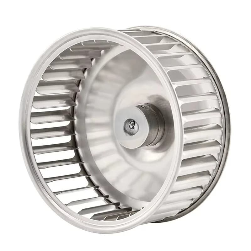 Girante centrifuga inclinabile in avanti con turbina eolica multi-ala rivettata in acciaio inossidabile per vendite dirette in fabbrica