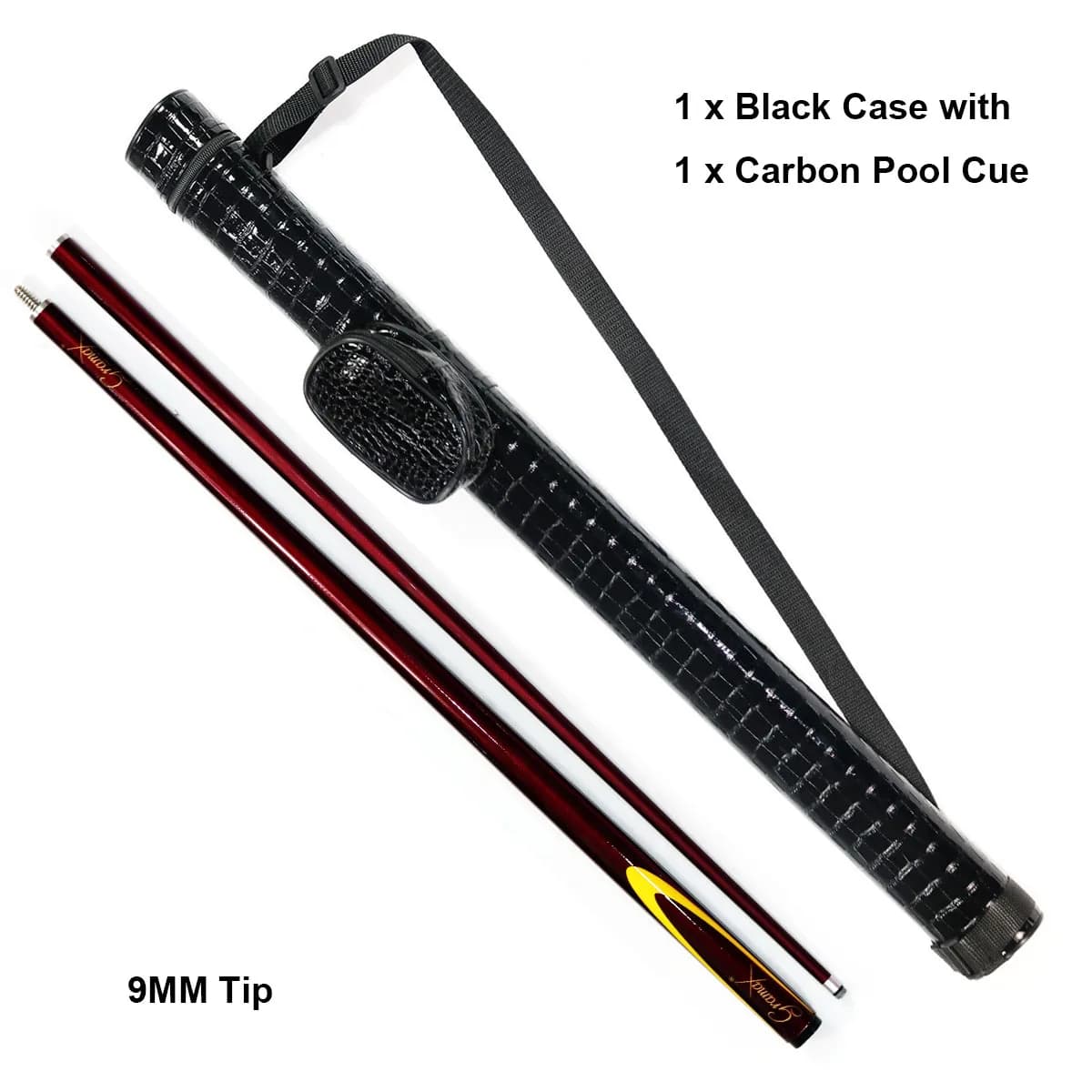 Set regalo popolare di stecca da biliardo professionale da 2 pezzi in carbonio con kit custodia