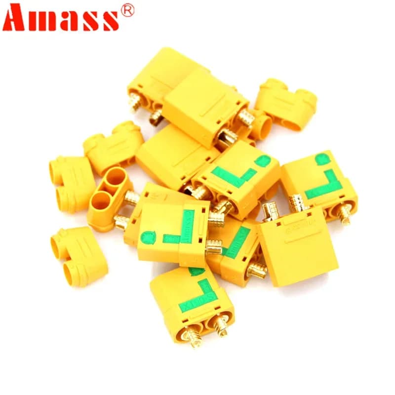 1/2 pairs Amass XT90S XT90-S male connector bullet Anti spark for RC DIY FPV Quadcopter brushless motor Drone