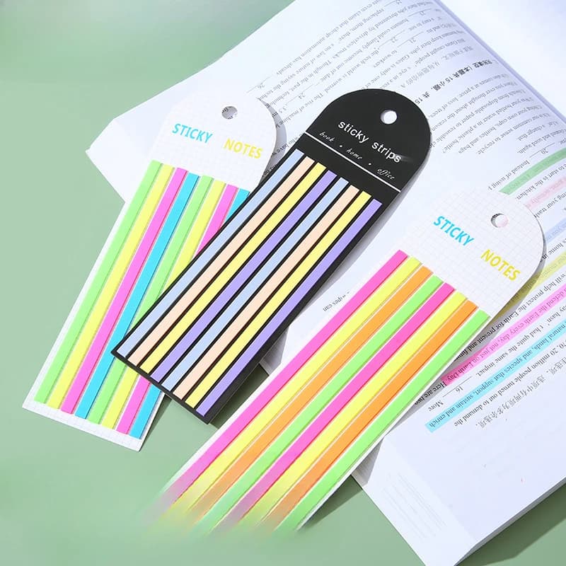 160 pezzi Evidenziatore trasparente Nastro Schede adesive rimovibili Morandi Neon Trasparente Note adesive Estetico Materiale scolastico per ufficio