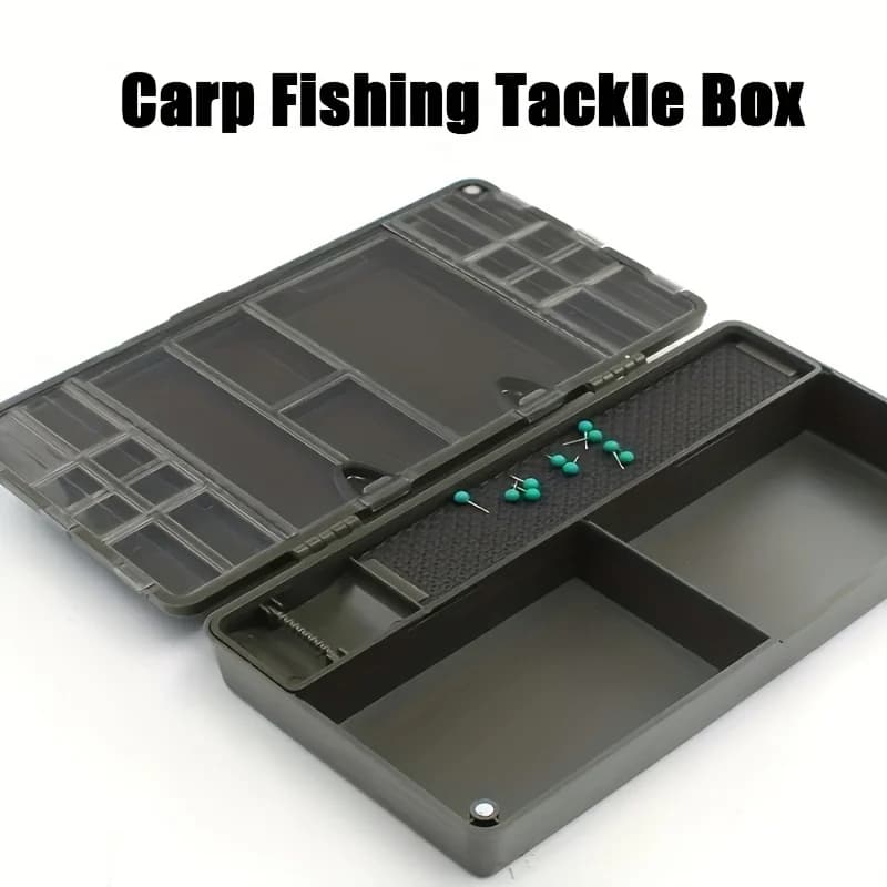 Multifunctional Carp Fishing Equipment Box With 10 Pins - Portable and Durable Fishing Equipment Organizer