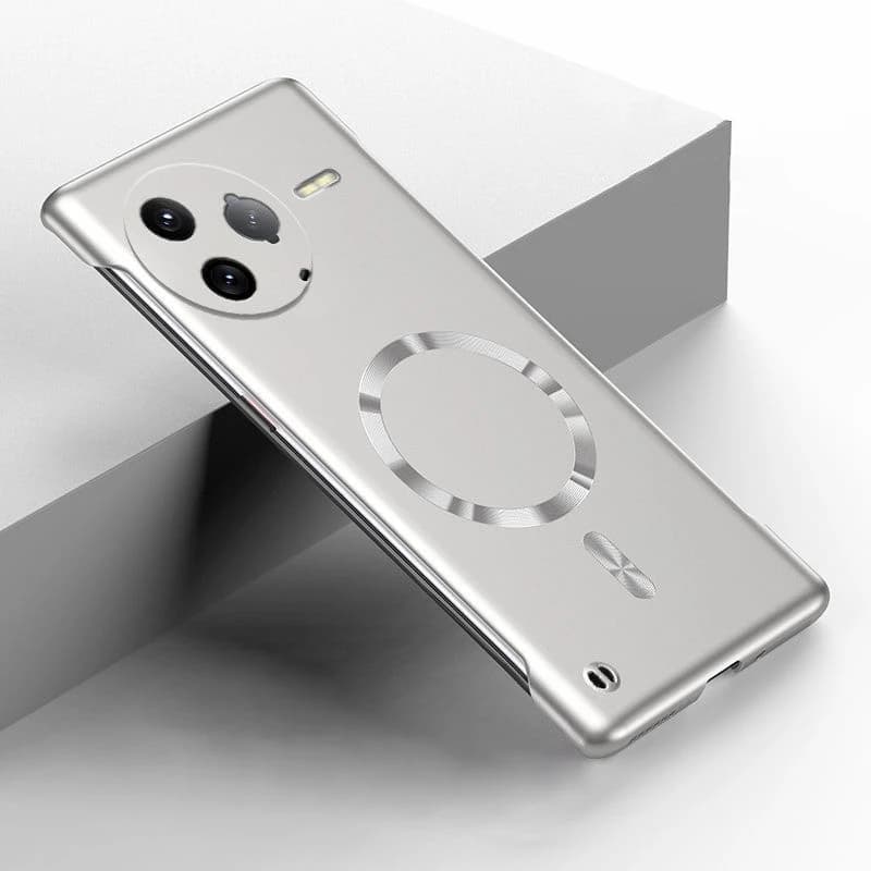Custodia per telefono magnetica senza cornice metallizzata ultra sottile di lusso per Poco F7 Ultra F6 F5 F3 X7 X6 Pro Magsafe Cover per PC antiurto opaca
